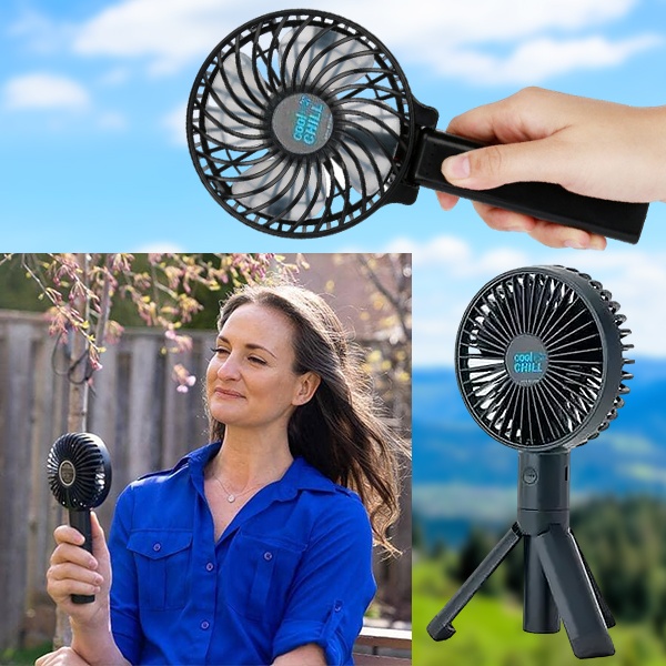 2-in-1 laetav kaasaskantav kolmjalgne mini ventilaator | HANDCOLIO