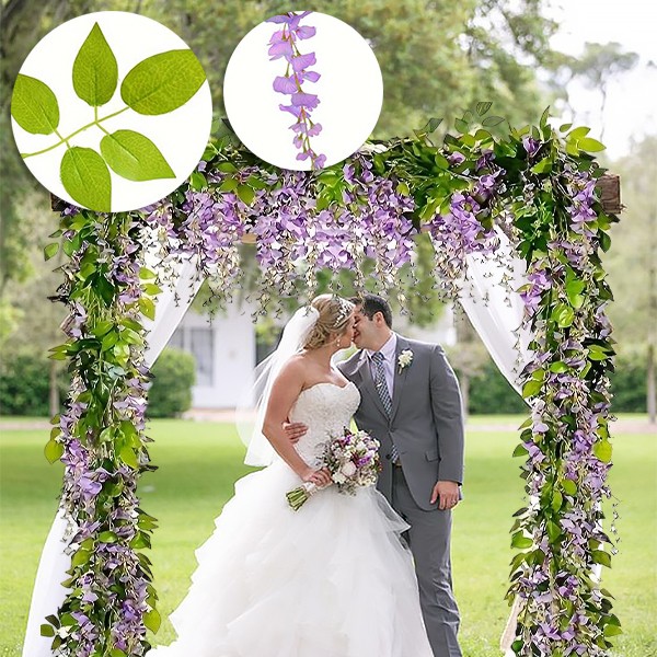 Kunstlik Wisteria lillede viinapuu | WISBLOOM