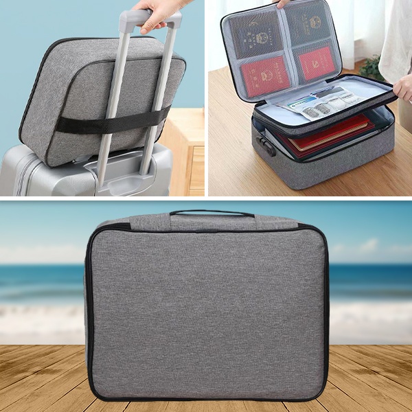 Veekindel salasõnaga kaitstud kott dokumentide ja väärtasjade jaoks | DOCTURO