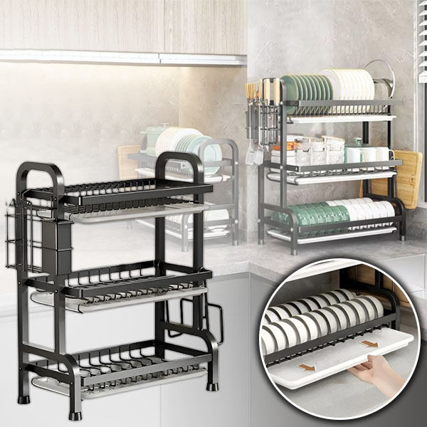 Nutikas mitmekihiline nõuderest kiireks ja tõhusaks nõudekuivatuseks | DRYSTACK