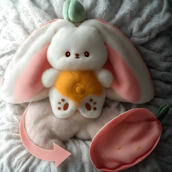 Laste mänguasi jänes, mis magab ja hingab | STRAWBBIT