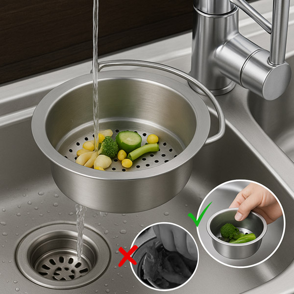 Nõrutuskorv, mis filtreerib ja hoiab hõlpsasti | EVOSINK