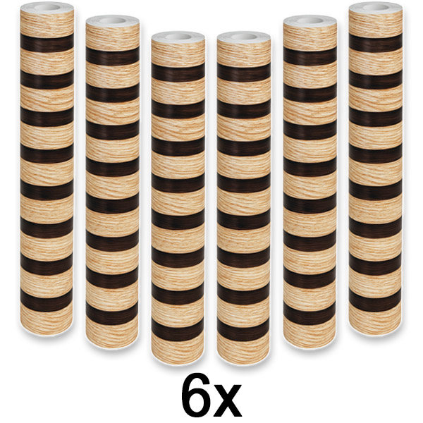 6x Elegantne puiduefektiga seinakleebis | LINEWALL