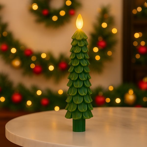 Ohutu leegiga vilkuv pühadeküünal | CANDLETREE